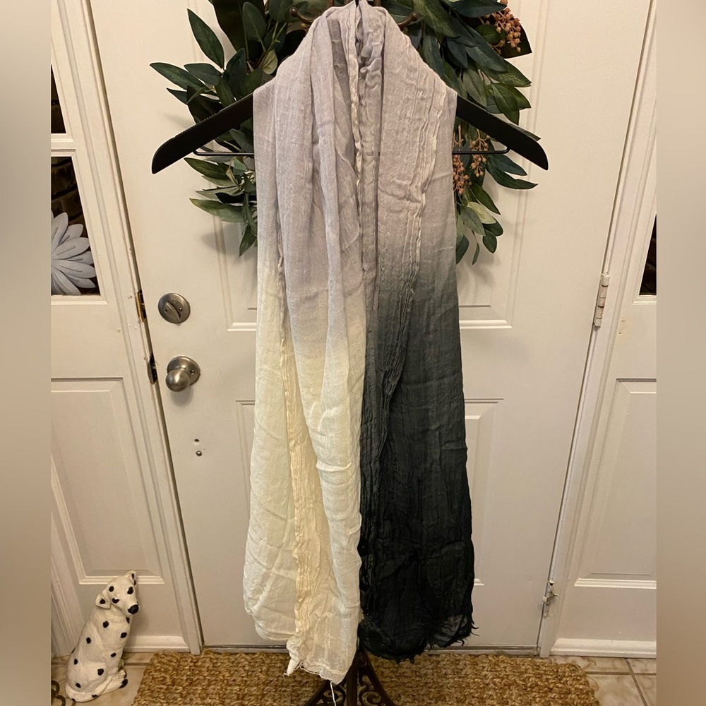 Coast Care Wool & Silk Blend Ombre Long Lightweight Scarf
